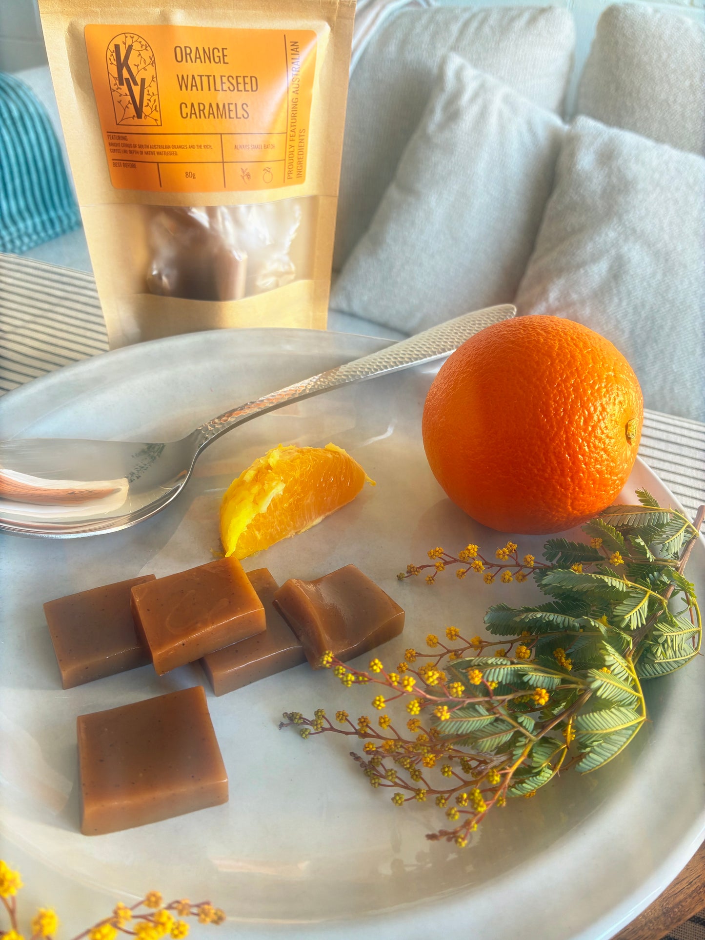 South Australian Orange & Wattleseed Caramels