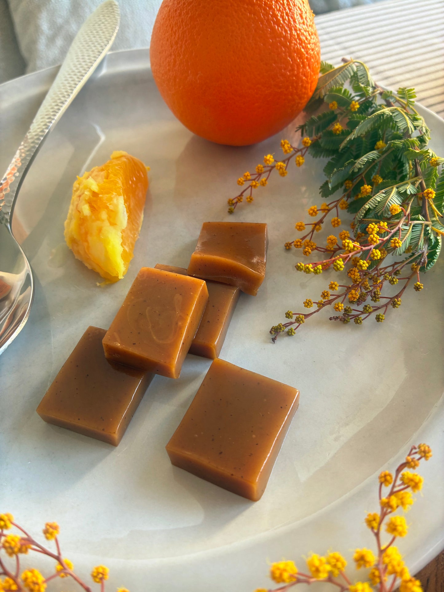 The Caramel Box — Lemon Honey Caramels & Orange Wattleseed Caramels